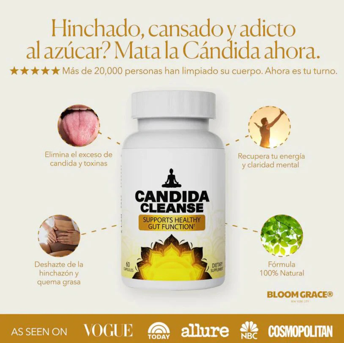 🌿 CANDIDA CLEANSE - Tu alido contra la hinchazon y malestar