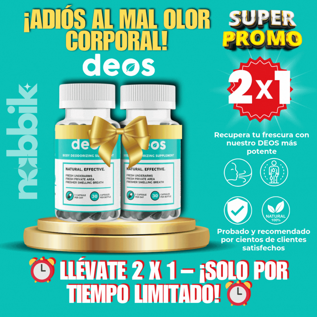 🎉 OFERTA ÚNICA 2 x 1 🎉 | DEOS™ - Desodorizante Natural