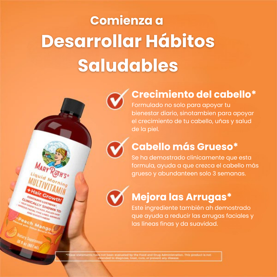 🌿 Multivitamina Matutina Liquida + Crecimiento del Cabello