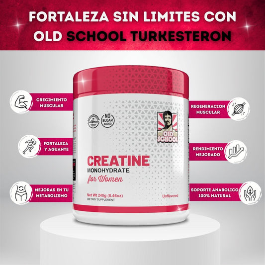 Creatina Monohidratada Premium para Mujeres con Colágeno y BCAA