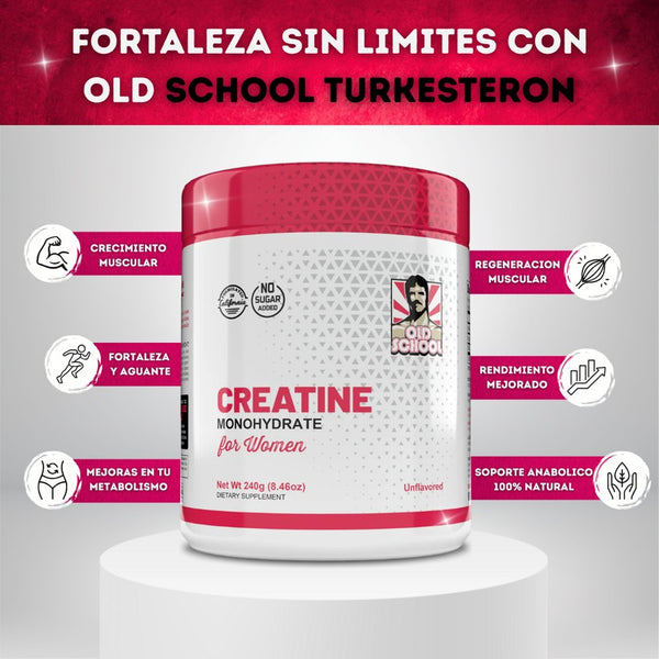 Creatina Monohidratada Premium para Mujeres con Colágeno y BCAA