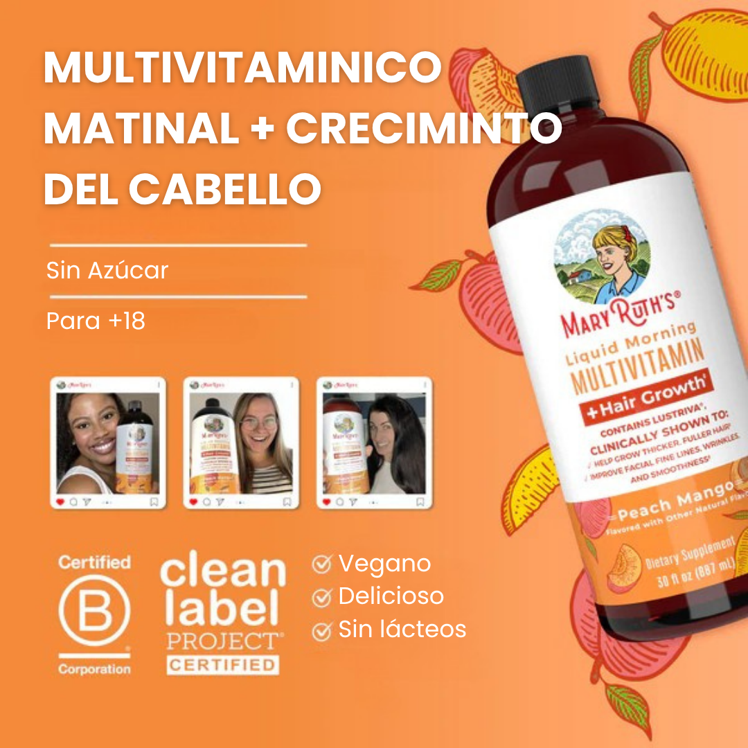🌿 Multivitamina Matutina Liquida + Crecimiento del Cabello
