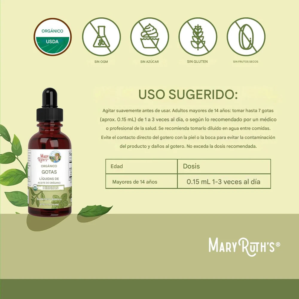 Aceite de Orégano - Suplemento Dietetico Orgánico 🌿
