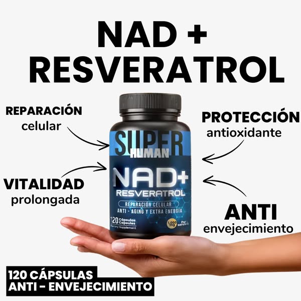 💊NAD + Resveratrol - Cápsulas de Reparación Celular Antienvejecimiento y Energía Extra.