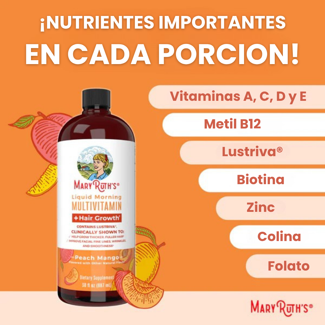 🌿 Multivitamina Matutina Liquida + Crecimiento del Cabello