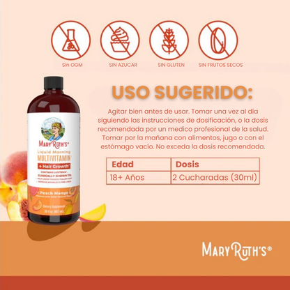 🌿 Multivitamina Matutina Liquida + Crecimiento del Cabello