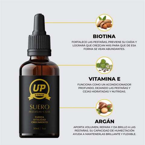 Serum Up ✨ Alargamiento de pestañas y cejas