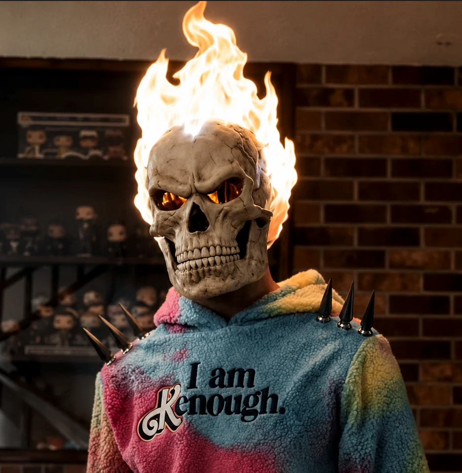 Máscara de calavera llameante 💀🔥