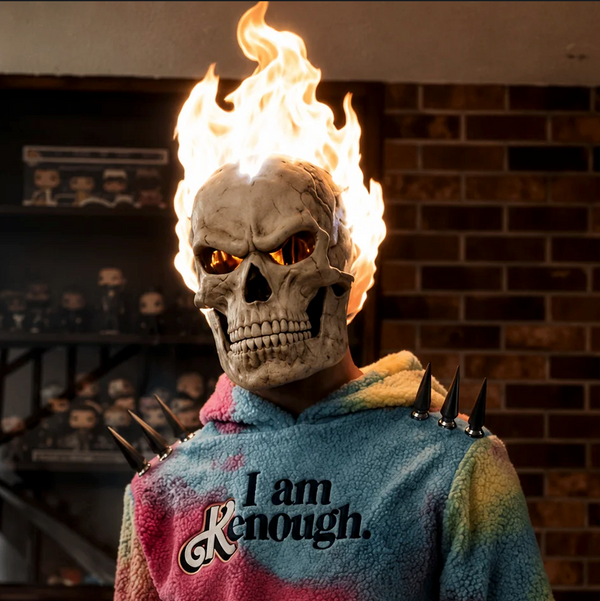 Máscara de calavera llameante 💀🔥