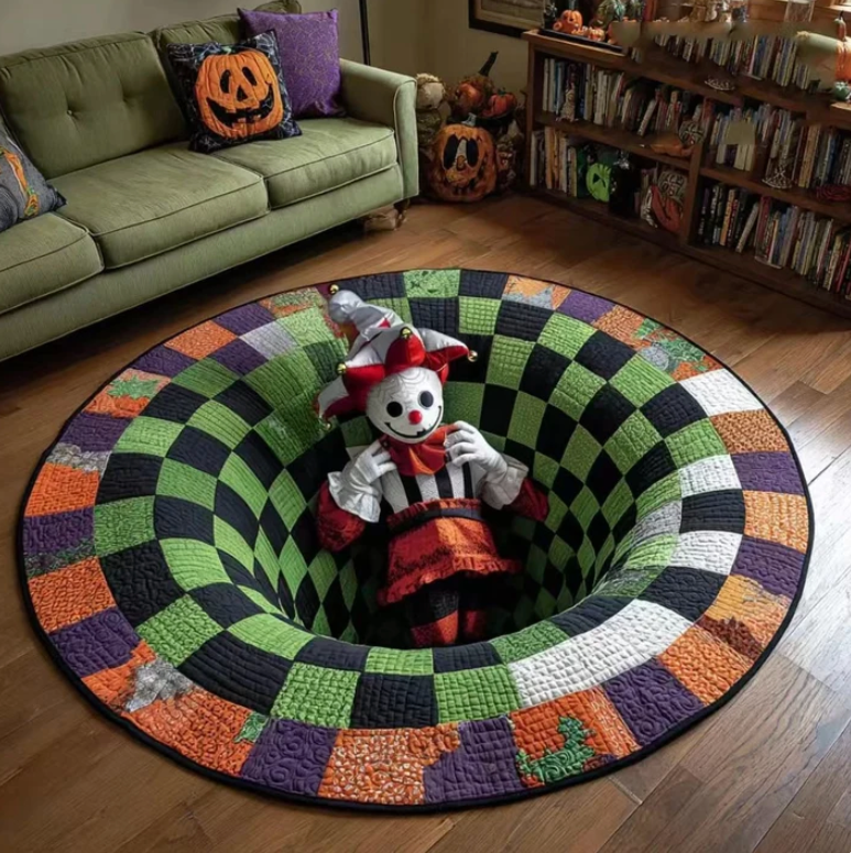 🎃 Alfombra 3D Esqueleto Vórtice - Halloween