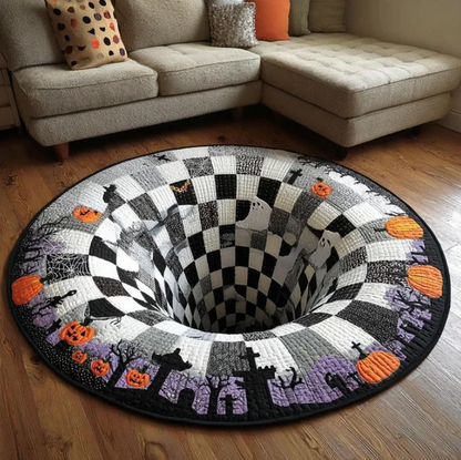 🎃 Alfombra 3D Esqueleto Vórtice - Halloween