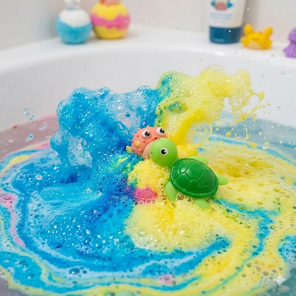 bombas de baño para niños con juguetes en su interior