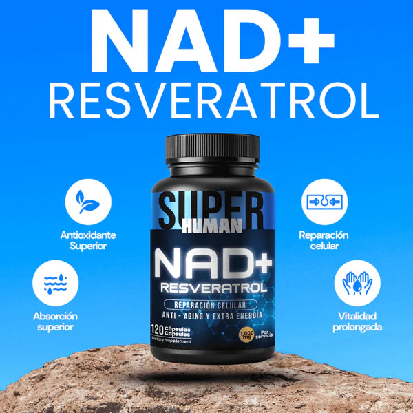 💊NAD + Resveratrol - Cápsulas de Reparación Celular Antienvejecimiento y Energía Extra.