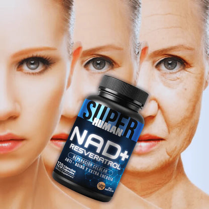 💊NAD + Resveratrol - Cápsulas de Reparación Celular Antienvejecimiento y Energía Extra.