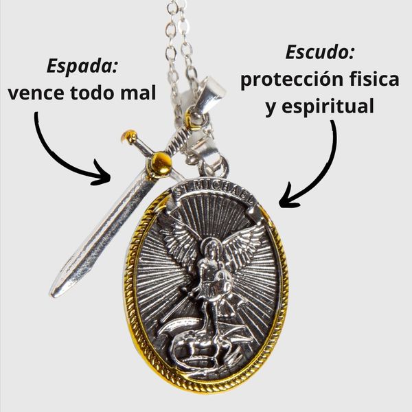 🛡️ Protección Celestial - Collar de San Miguel Arcángel 🕊️