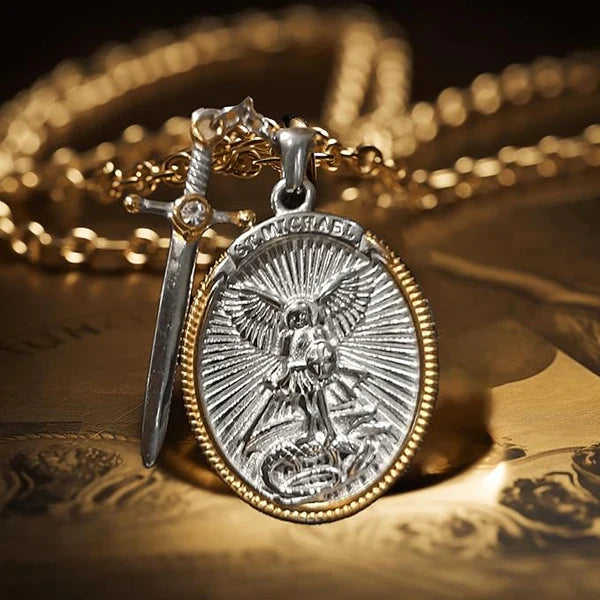 🛡️ Protección Celestial - Collar de San Miguel Arcángel 🕊️