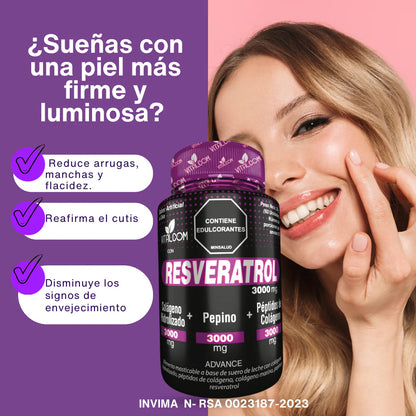 🍇 RESVERATROL – Antioxidante, Rejuvenecedor y Protector Celular