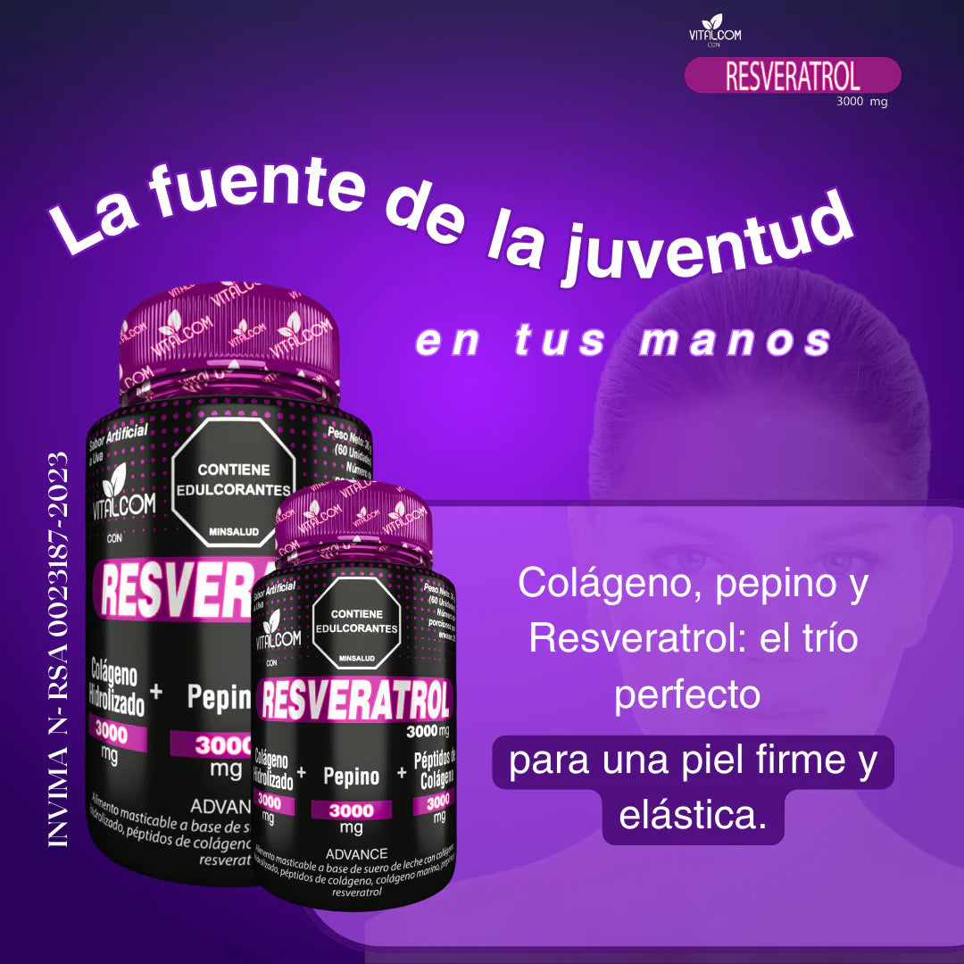 🍇 RESVERATROL – Antioxidante, Rejuvenecedor y Protector Celular