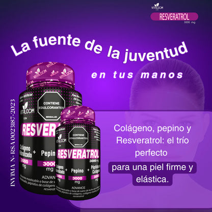 🍇 RESVERATROL – Antioxidante, Rejuvenecedor y Protector Celular